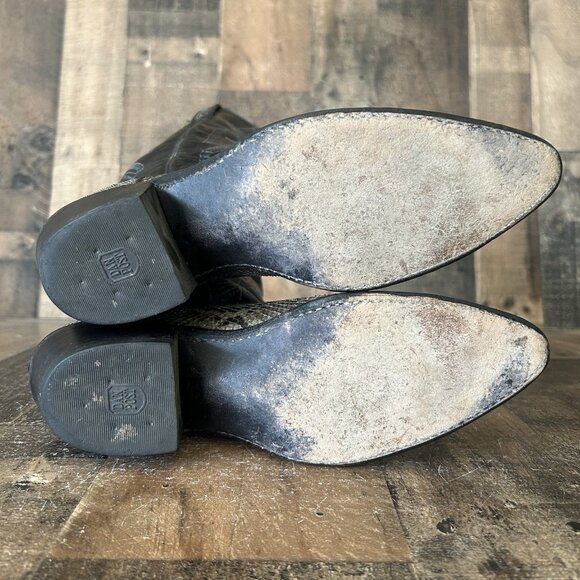 Dan Post Vintage Snakeskin Western Cowboy Boots Womens 7 M - Picture 4 of 12